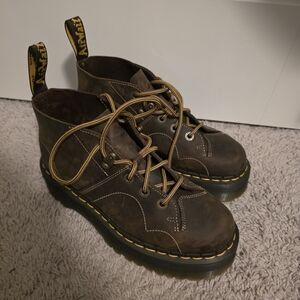 Dr. Martens Brown Lace-Up Monkey Boots